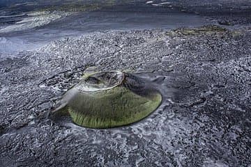 One of laki craters