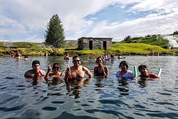 Relaxing bath at the Secret Lagoon