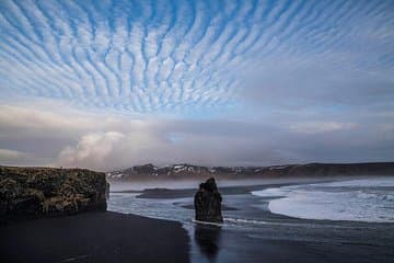 Black sand beach