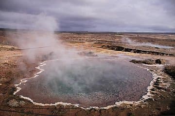 Konungshver Geyser area, on Golden circle tour-