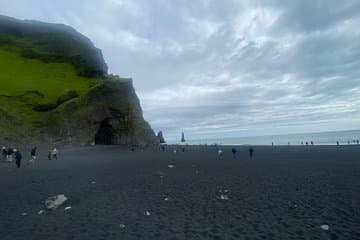 Black sand beach