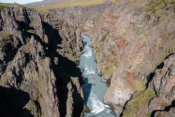 Between walls of ancient stone, the river finds its fury.