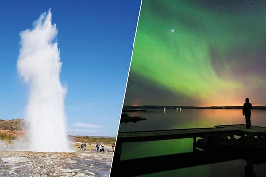 The Golden Circle & Northern Lights Guided Combo tour