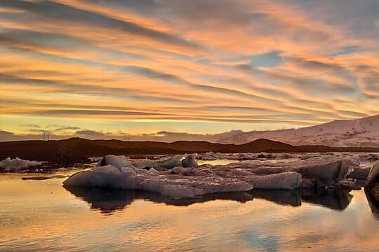 Glacier Lagoon, Diamond Beach, Black Sand Beaches and Waterfalls
