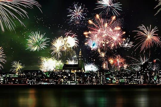 New Years Fireworks by Boat from Reykjavik
