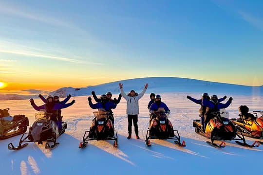 Snowmobiling from Husafell