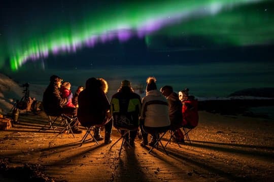 Aurora Hunt with Campfire Thermal Suits and Marshmallows