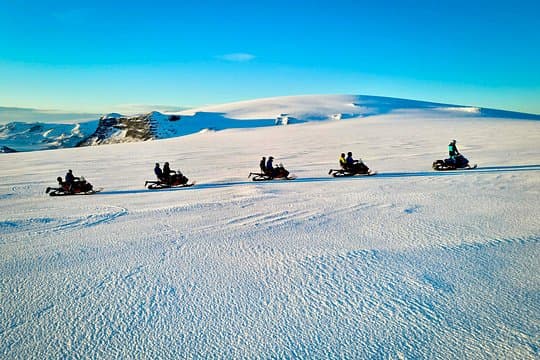Snowmobile Adventure on Langjökull Glacier with Pickup