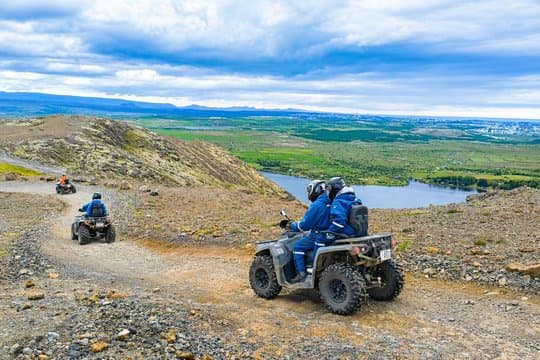 1.5 hour ATV Mountain Peak adventure with pickup from Reykjavik