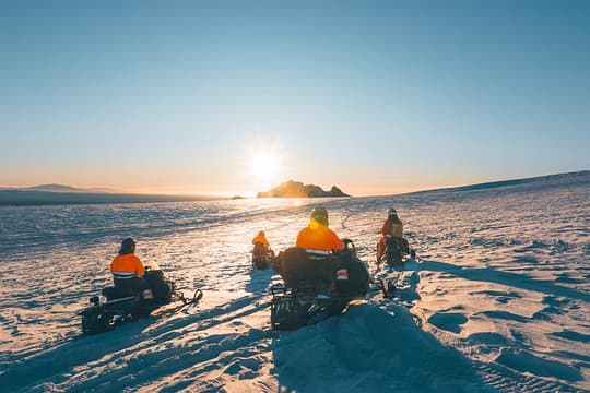 Iceland Golden Circle & Glacier Snowmobiling Guided Experience
