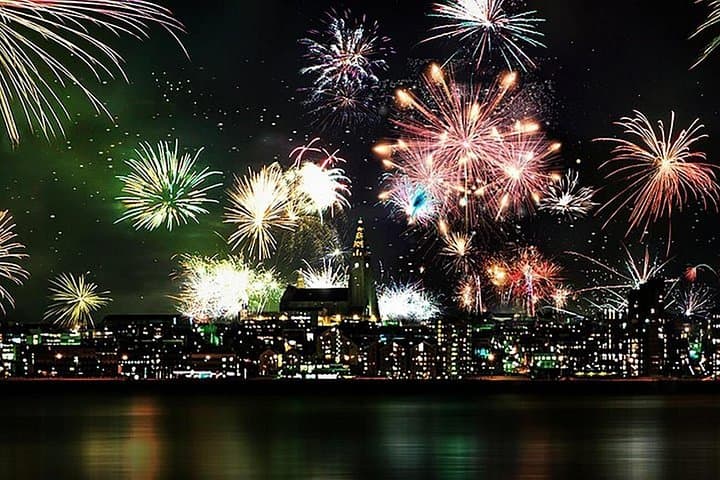 New Years Fireworks by Boat from Reykjavik