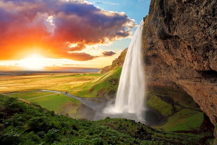 Black Sand Beach Waterfalls Glacier Private South Coast Iceland