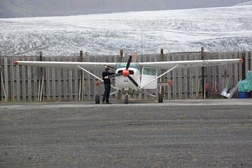 one of our aircraft at skaftafell airport