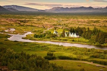 Thingvellir National Park during summer night