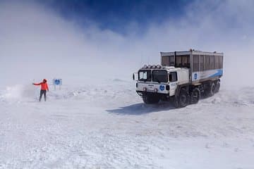 En el glaciar