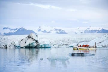 Amphibian boat ride on the glacier lagoon