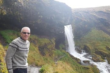At the waterfall you can walk behind