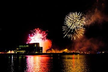 Fireworks over the harbour