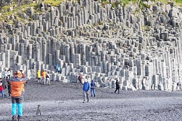 Basalt columns on the Black Sand Beach
