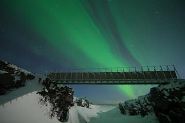 The bridge between the European and the North American plates.