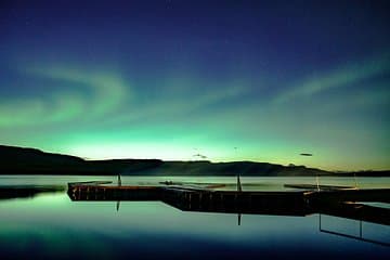 Northern Lights at Vök Baths
