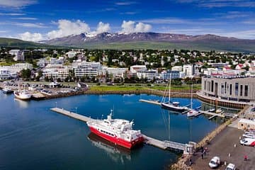 Akureyri is a harbor town