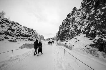 Walk between the continental plates at Thingvellir