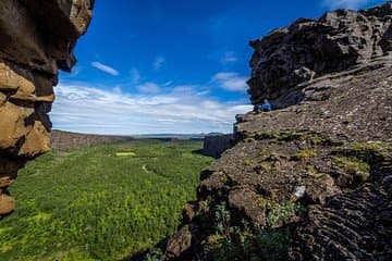 Ásbýrgi canyon viewed from above
