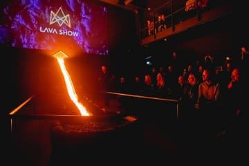 Feel the heat, see the glow, and learn the science behind Iceland’s volcanoes. Lava Masters turn molten rock into a mesmerizing show you’ll never forget!