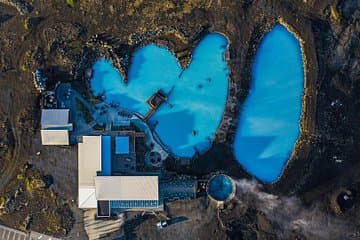 Mývatn Baths from above