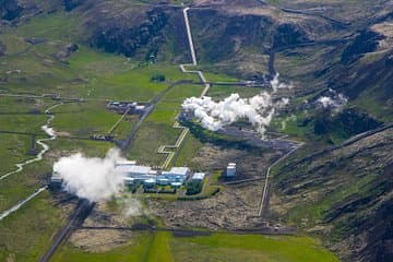 Geothermal power plant at Hengill.