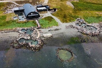 Hvammsvík offers a variety of natural pools of different temperatures as well as direct access to the Atlantic Ocean for a cold plunge