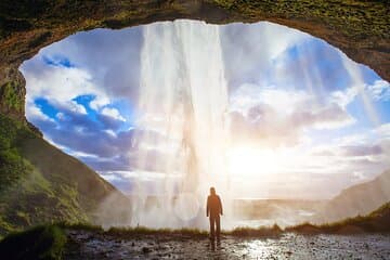 Take the pathway behind Seljalandsfoss for a great view