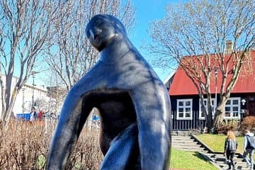 The Vatnsberinn Statue in Reykjavik holds a story of hardship and equality, let Your Friend in Reykjavik share it with you.
