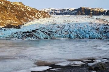 Looking over the glacier before we go hiking on it.