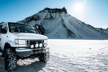 Super Jeep and mountain