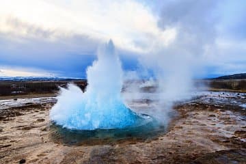 Strokkur spouting hot spring