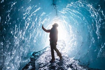 Marvel at the blue ice