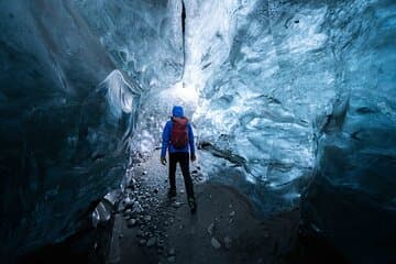 One of the caves in west side of Breiðamerkurjökull, December 2025