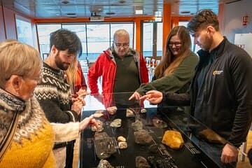 The exhibition has a collection of Icelandic rocks and minerals on display.