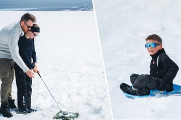 Glacier golf & Sledding
