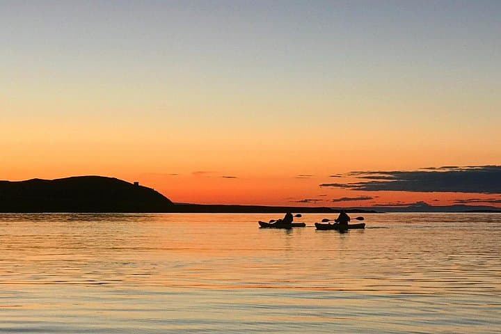 Midnight Sun Kayaking Adventure by Mt. Kirkjufell
