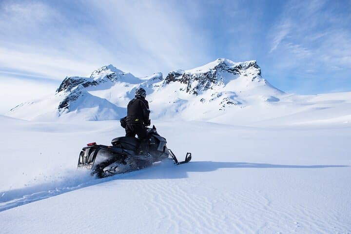 Fast-Paced Glacier Snowmobile Adventure from Gullfoss
