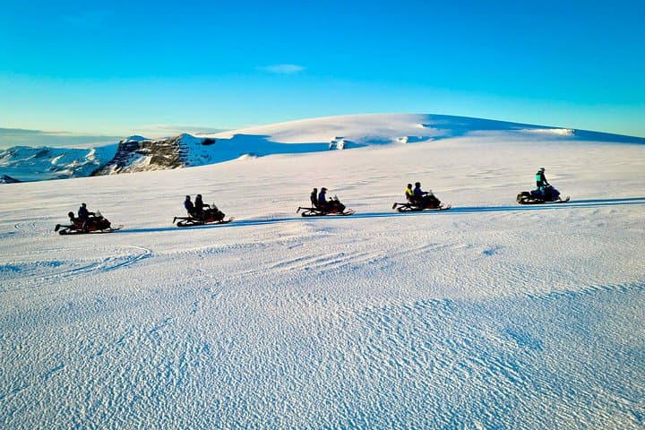 Snowmobile Adventure on Langjökull Glacier with Pickup